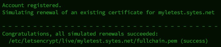 certbot auto renew success