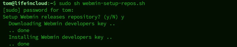 webmin setup script