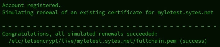 certbot auto renew success