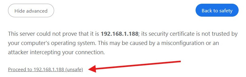 webmin certificate warning