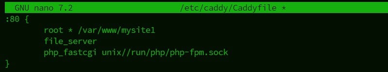 caddy caddyfile configuration with php integration